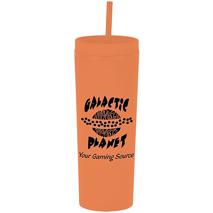 Custom Dash Soft-Touch Acrylic Tumbler with Straw - 17 oz