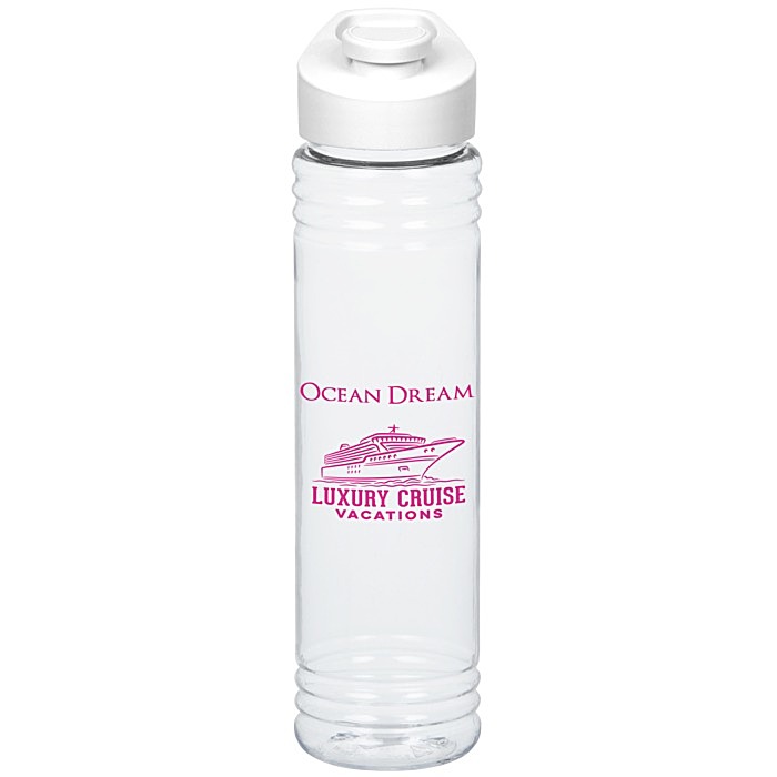 Custom Clear Impact Adventure Bottle with Flip Carry Lid - 32 oz.