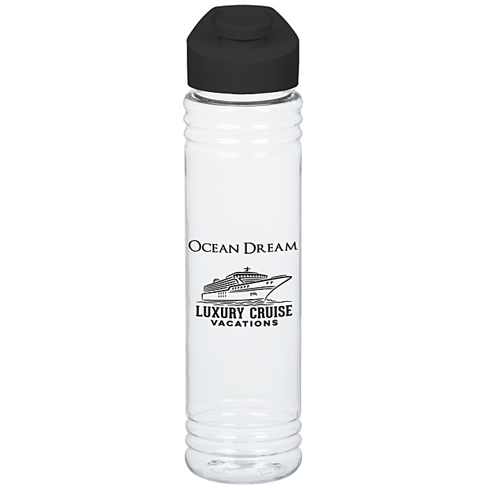 Custom Clear Impact Adventure Bottle with Flip Carry Lid - 32 oz.