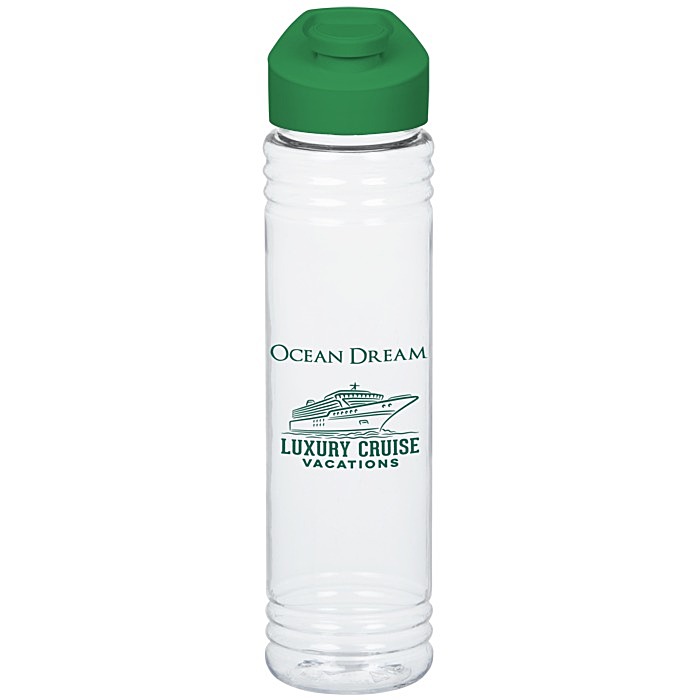 Custom Clear Impact Adventure Bottle with Flip Carry Lid - 32 oz.
