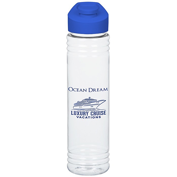 Custom Clear Impact Adventure Bottle with Flip Carry Lid - 32 oz.
