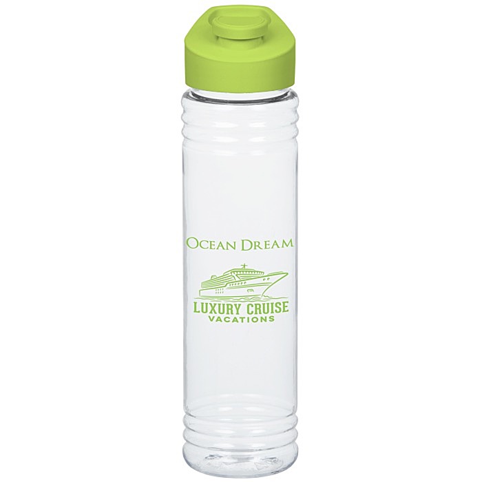 Custom Clear Impact Adventure Bottle with Flip Carry Lid - 32 oz.