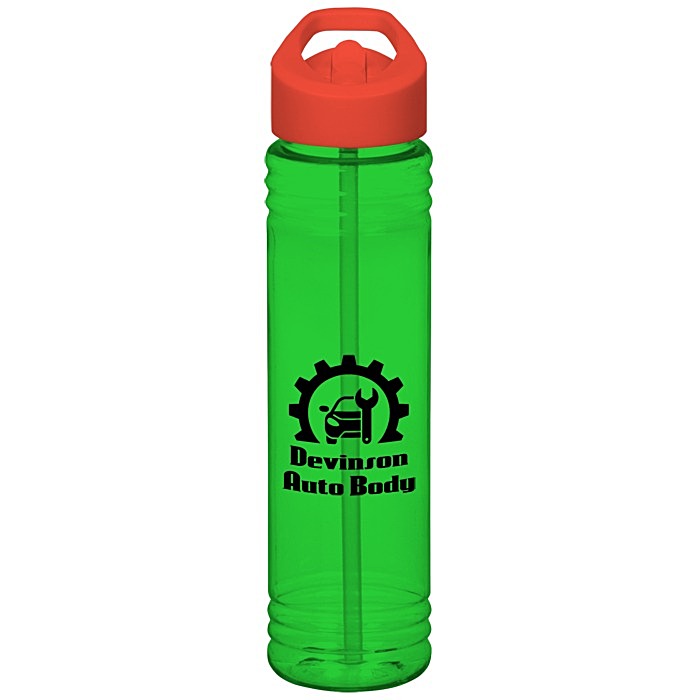 Custom Adventure Bottle with Flip Straw Lid - 32 oz