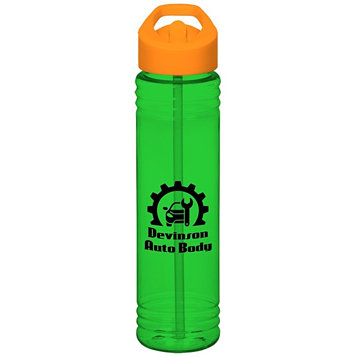 Custom Adventure Bottle with Flip Straw Lid - 32 oz