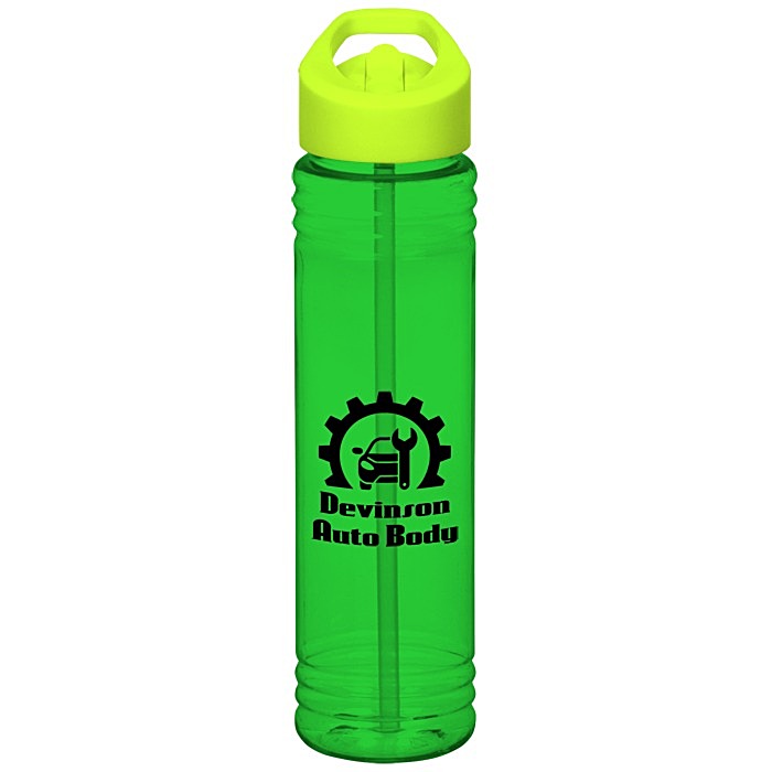 Custom Adventure Bottle with Flip Straw Lid - 32 oz