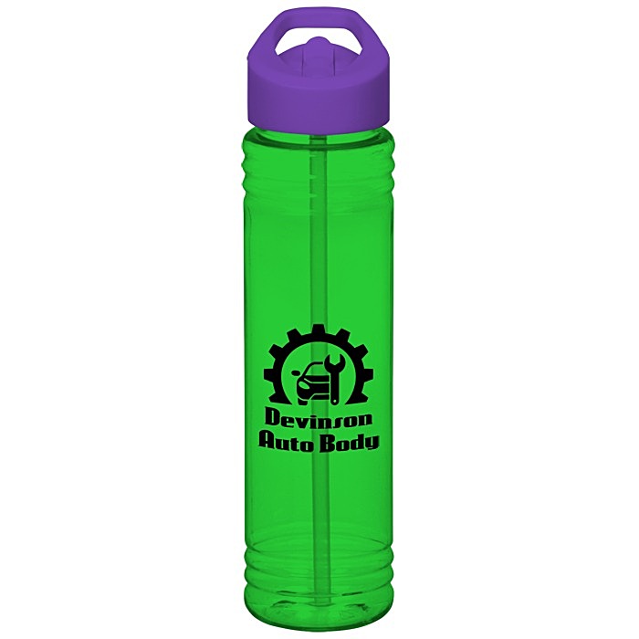 Custom Adventure Bottle with Flip Straw Lid - 32 oz
