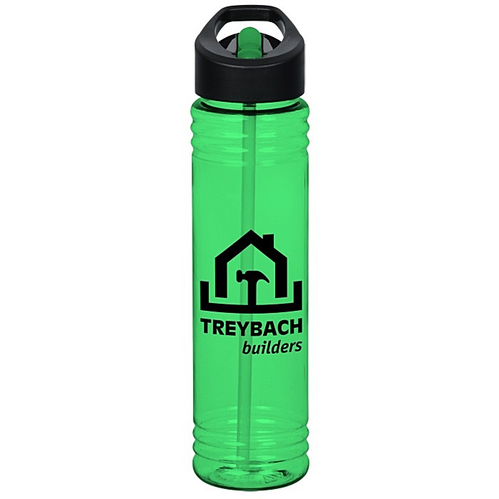 Custom Adventure Bottle with Two-Tone Flip Straw Lid - 32 oz