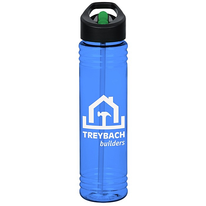 Custom Adventure Bottle with Two-Tone Flip Straw Lid - 32 oz