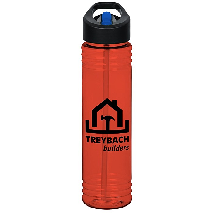 Custom Adventure Bottle with Two-Tone Flip Straw Lid - 32 oz