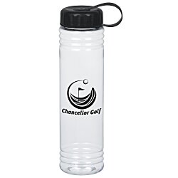 Custom Clear Impact Adventure Bottle with Tethered Lid - 32 oz.