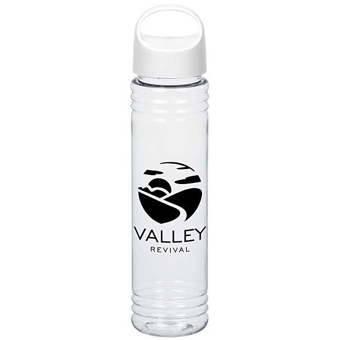 Custom Clear Impact Adventure Bottle with Oval Crest Lid - 32 oz