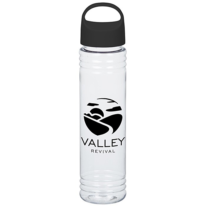 Custom Clear Impact Adventure Bottle with Oval Crest Lid - 32 oz