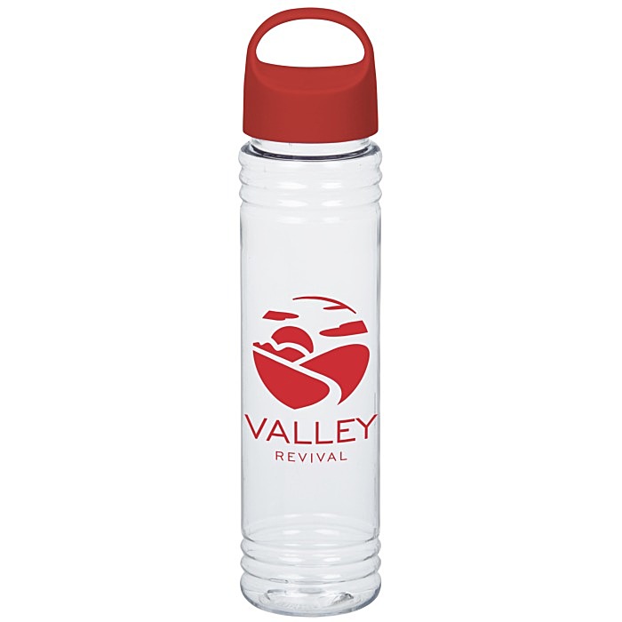 Custom Clear Impact Adventure Bottle with Oval Crest Lid - 32 oz