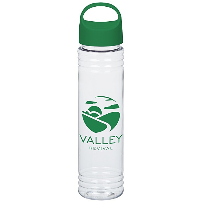 Custom Clear Impact Adventure Bottle with Oval Crest Lid - 32 oz