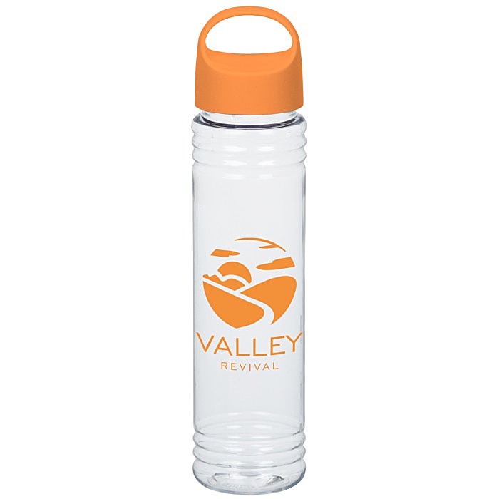 Custom Clear Impact Adventure Bottle with Oval Crest Lid - 32 oz