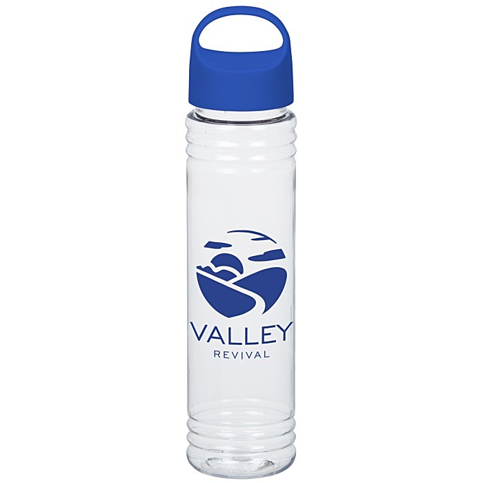 Custom Clear Impact Adventure Bottle with Oval Crest Lid - 32 oz