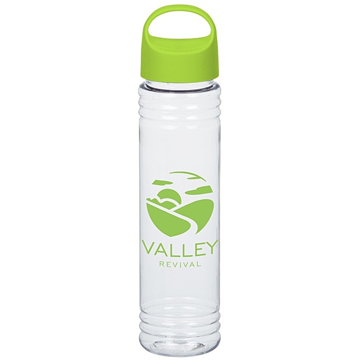 Custom Clear Impact Adventure Bottle with Oval Crest Lid - 32 oz