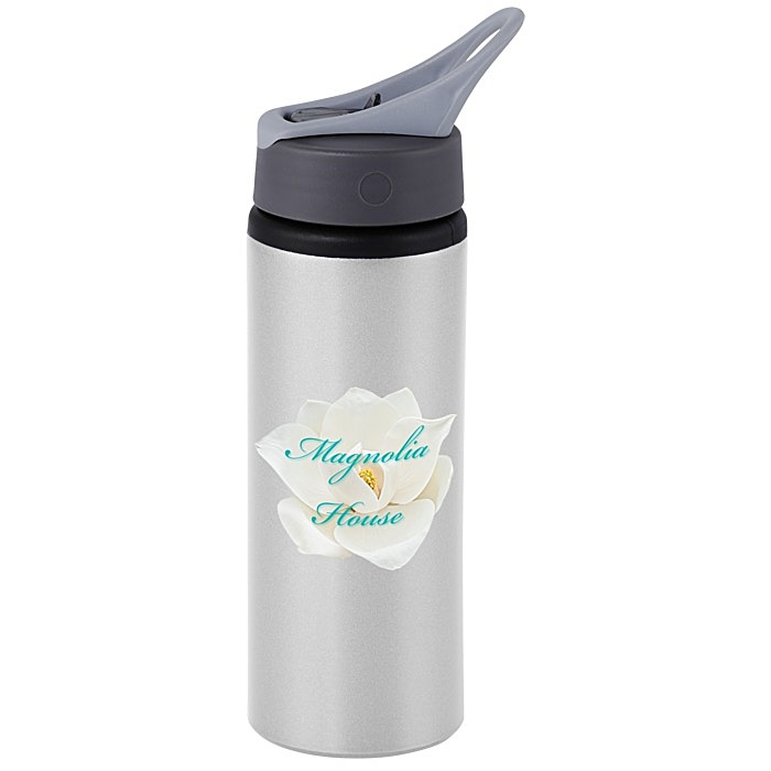 Custom Sip & Flip Aluminum Bottle - 24 oz - Full Colour