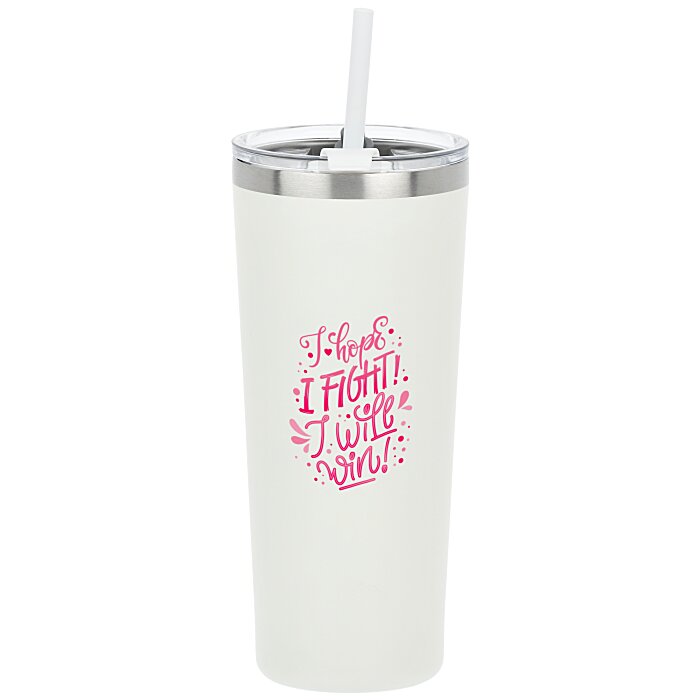 Custom Colma Vacuum Tumbler with Straw - 22 oz - Full Colour