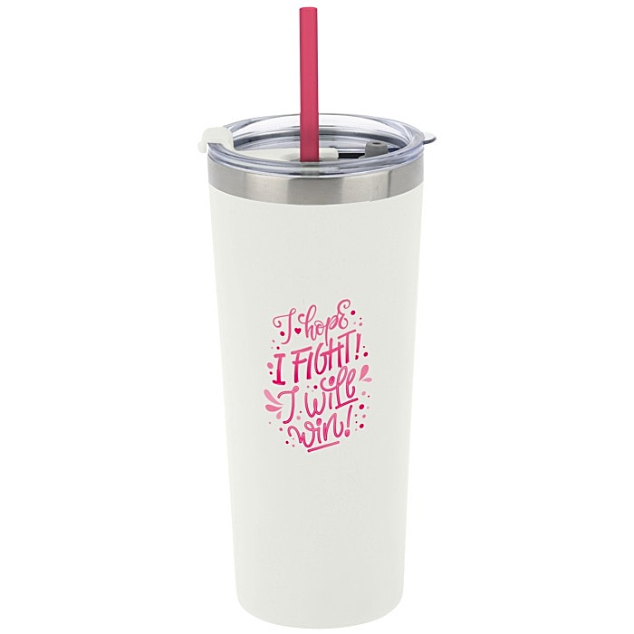 Custom Colma Vacuum Tumbler with Straw - 22 oz - Full Colour