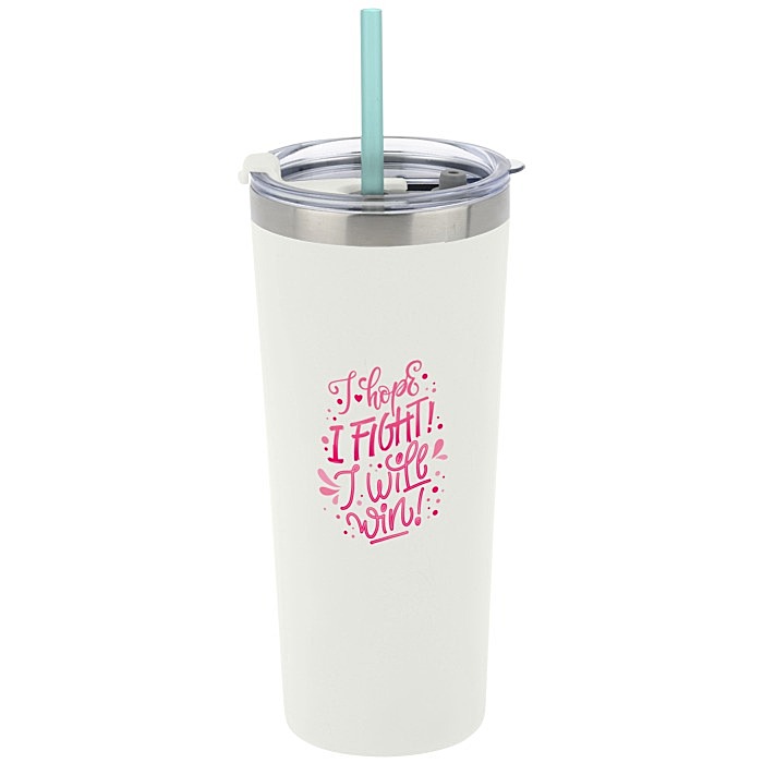 Custom Colma Vacuum Tumbler with Straw - 22 oz - Full Colour