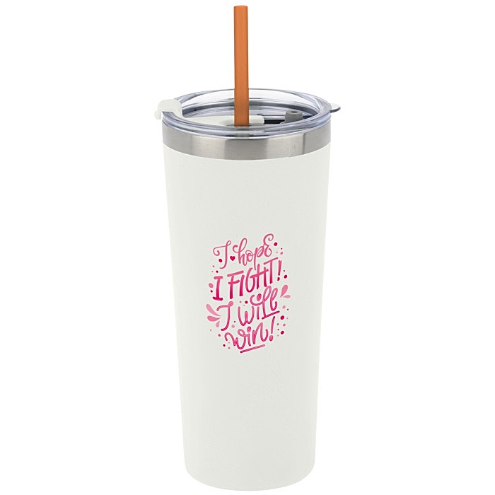 Custom Colma Vacuum Tumbler with Straw - 22 oz - Full Colour