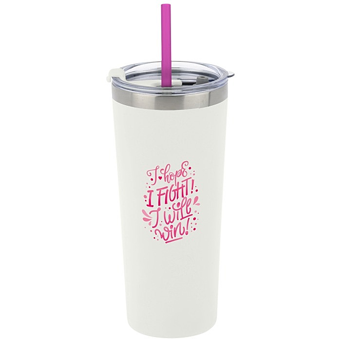 Custom Colma Vacuum Tumbler with Straw - 22 oz - Full Colour