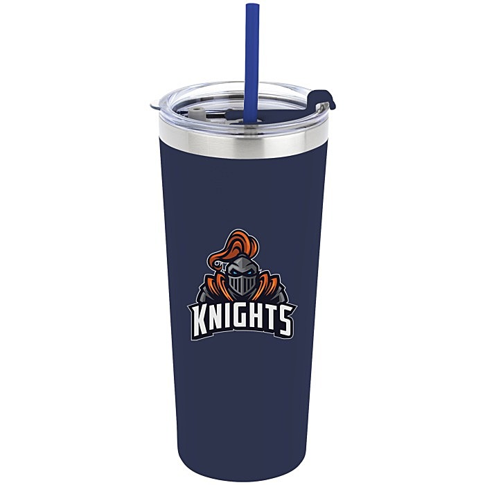 Custom Colma Vacuum Tumbler with Straw - 22 oz - Colours - Full Colour