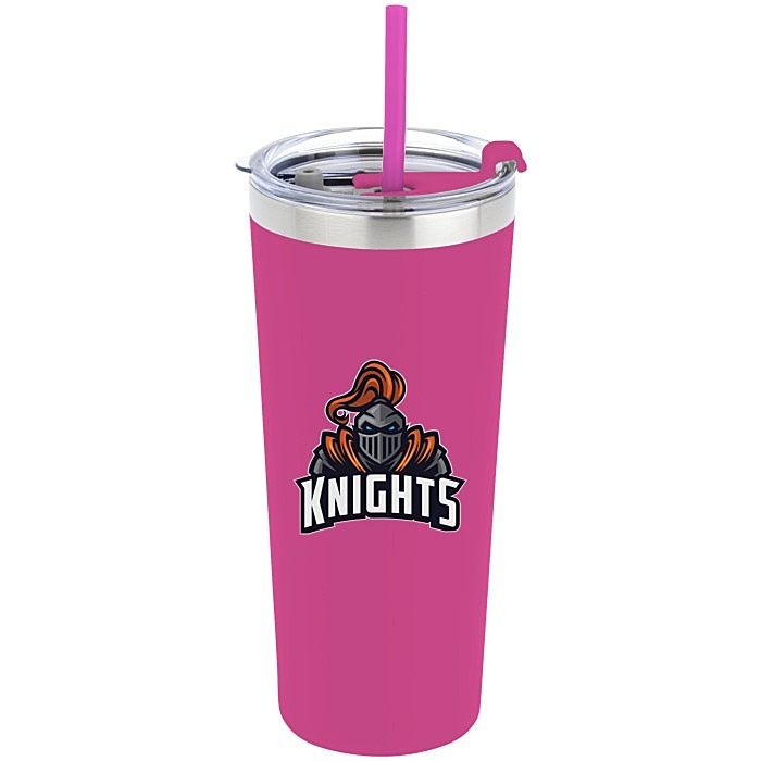 Custom Colma Vacuum Tumbler with Straw - 22 oz - Colours - Full Colour