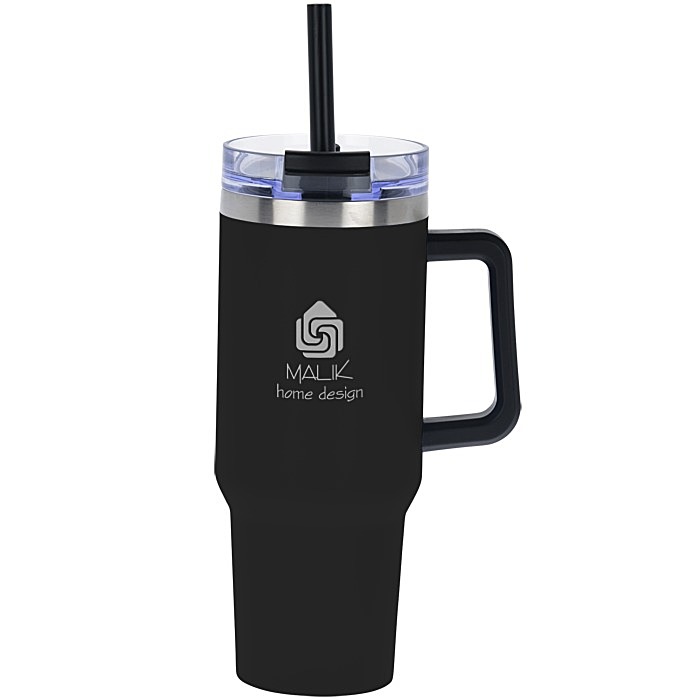 Custom Intrepid Vacuum Mug with Straw - 40 oz - Laser Engraved