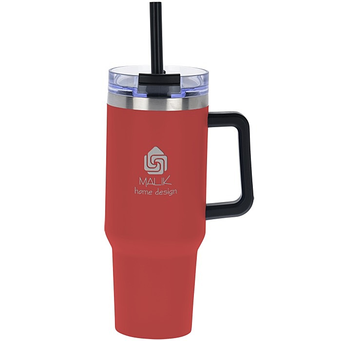 Custom Intrepid Vacuum Mug with Straw - 40 oz - Laser Engraved