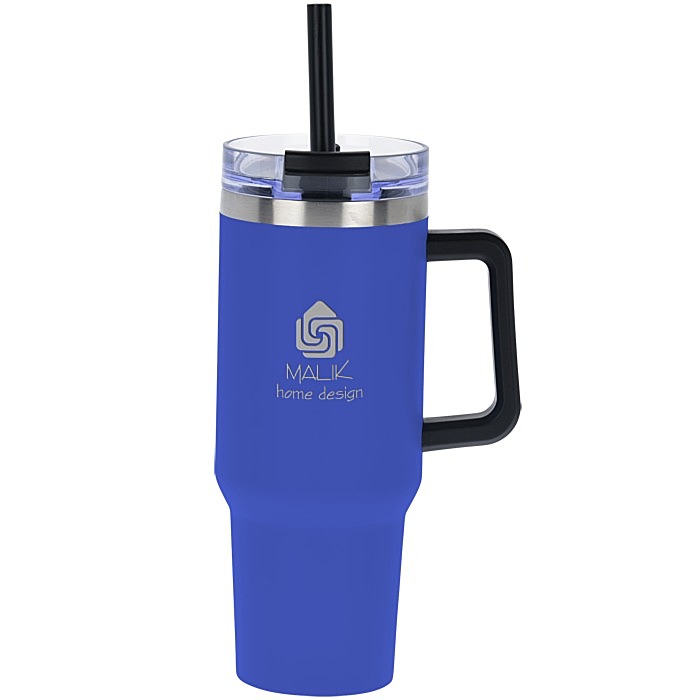 Custom Intrepid Vacuum Mug with Straw - 40 oz - Laser Engraved