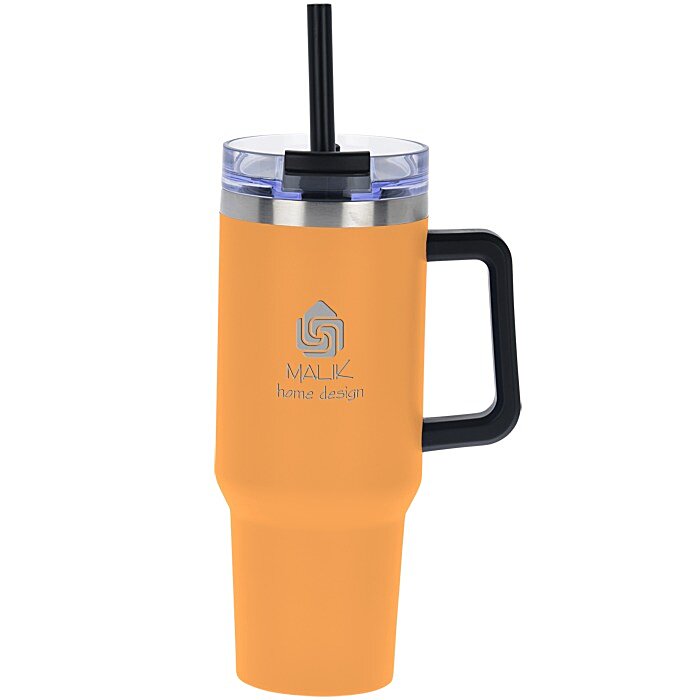 Custom Intrepid Vacuum Mug with Straw - 40 oz - Laser Engraved