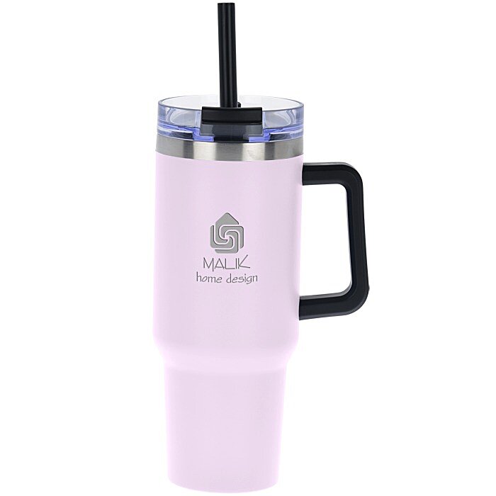 Custom Intrepid Vacuum Mug with Straw - 40 oz - Laser Engraved