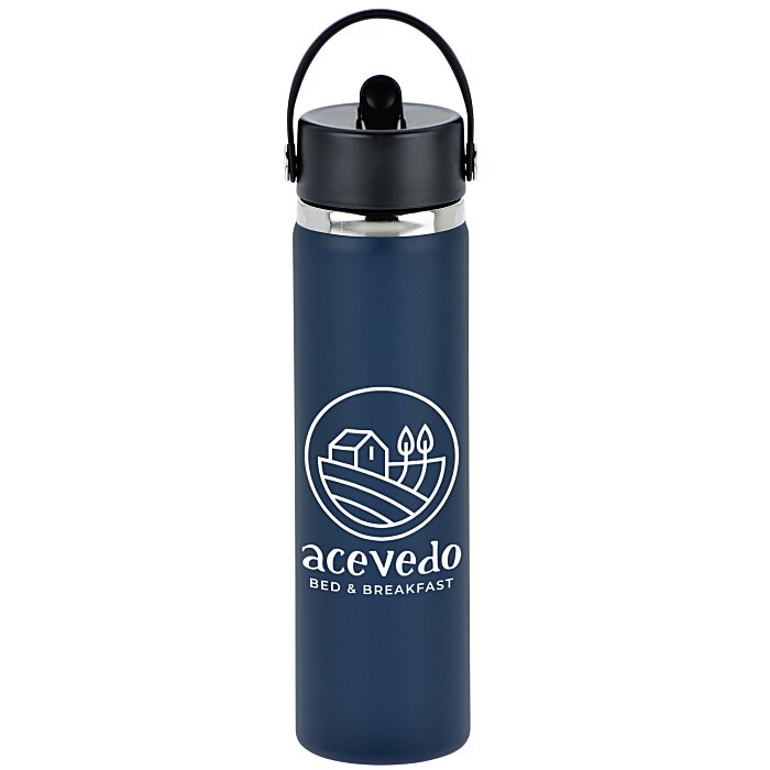 Custom Hydro Flask Wide Mouth with Flex Straw Cap - 24 oz