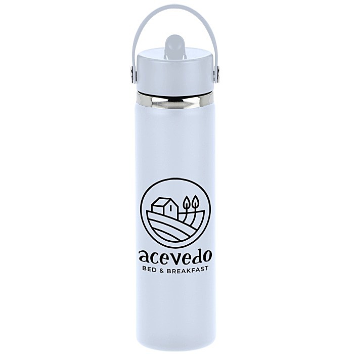 Custom Hydro Flask Wide Mouth with Flex Straw Cap - 24 oz