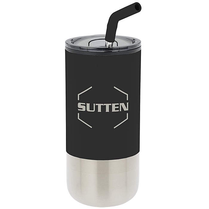 Custom Lagom Tumbler with Stainless Straw - 16 oz - Laser Engraved
