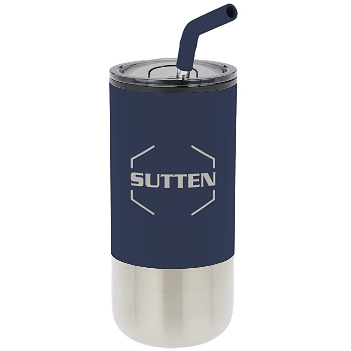 Custom Lagom Tumbler with Stainless Straw - 16 oz - Laser Engraved