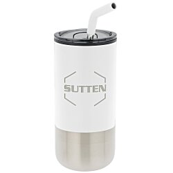 Custom Lagom Tumbler with Stainless Straw - 16 oz - Laser Engraved