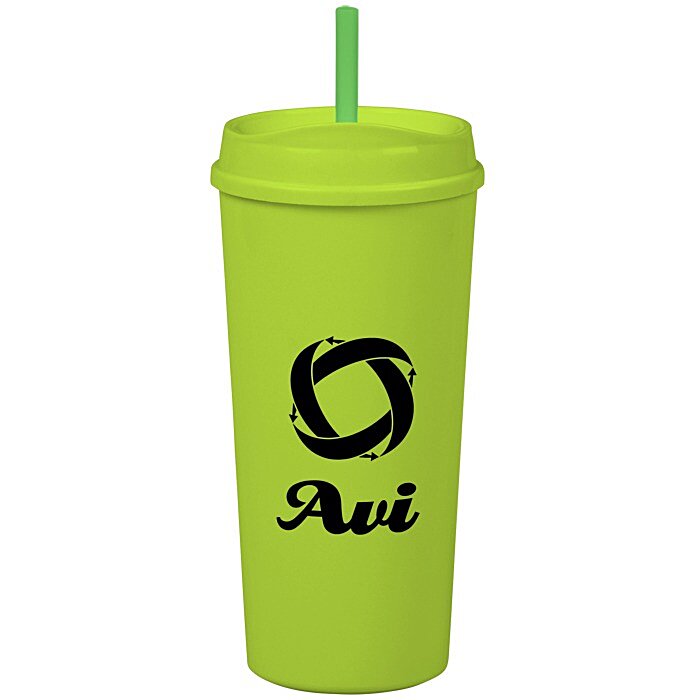 Custom Roadmaster Tumbler with Straw - 18 oz - White Interior