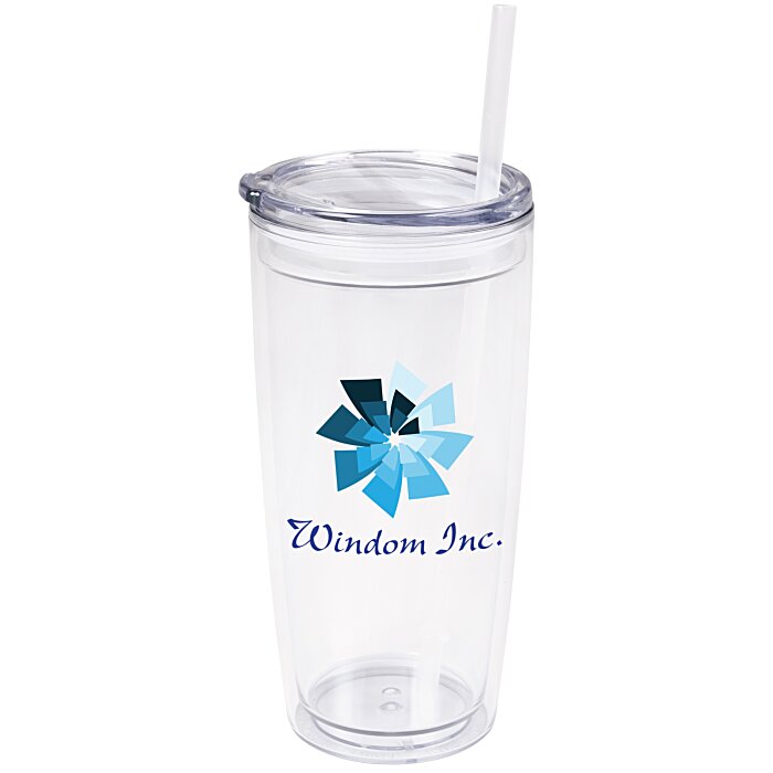 Custom Flurry Tumbler with Straw - 20 oz - Full Colour