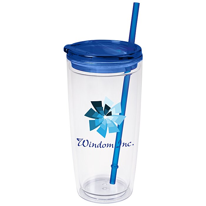 Custom Flurry Tumbler with Straw - 20 oz - Full Colour