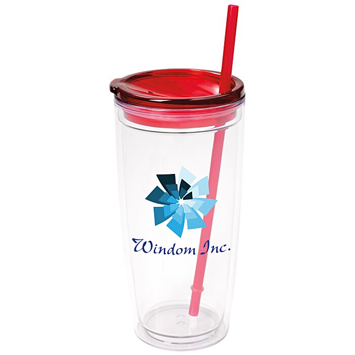 Custom Flurry Tumbler with Straw - 20 oz - Full Colour