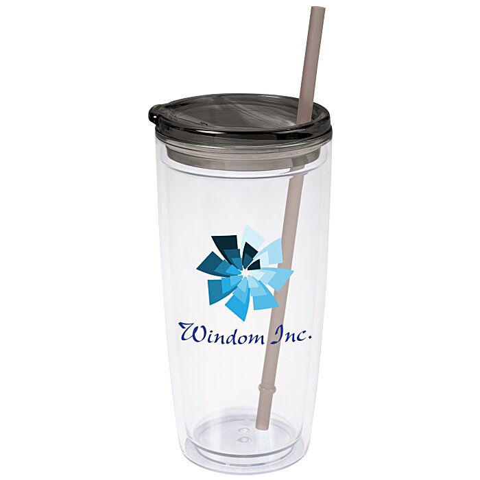 Custom Flurry Tumbler with Straw - 20 oz - Full Colour