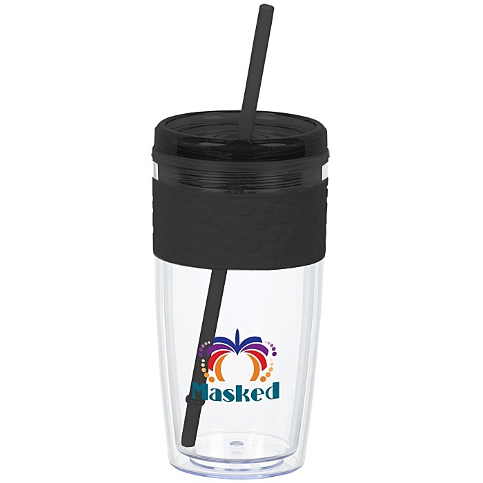 Custom Refresh Pebble Tumbler with Straw - 16 oz - Full Colour