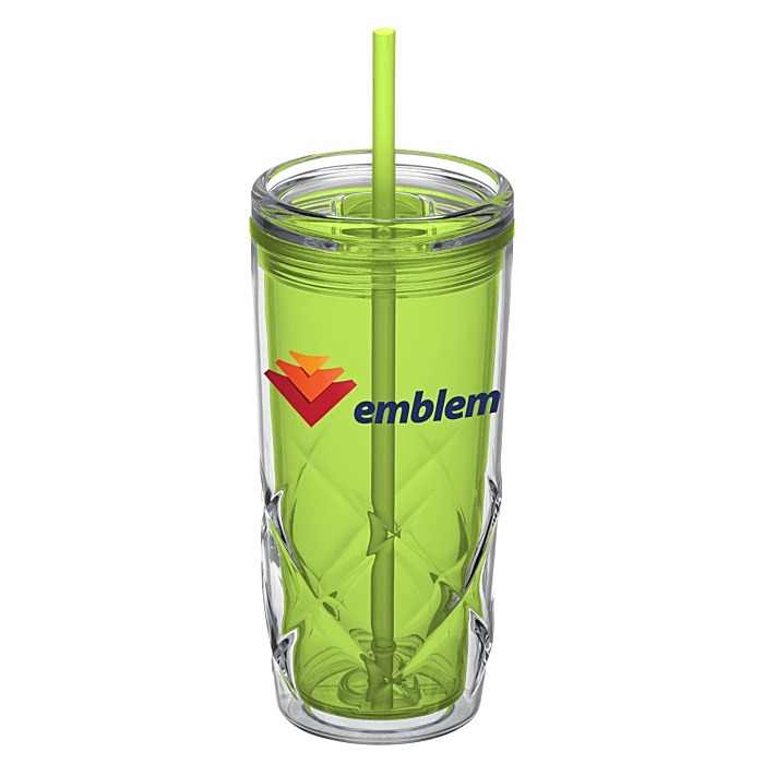 Custom Refresh Simplex Tumbler with Straw - 16 oz - Full Colour