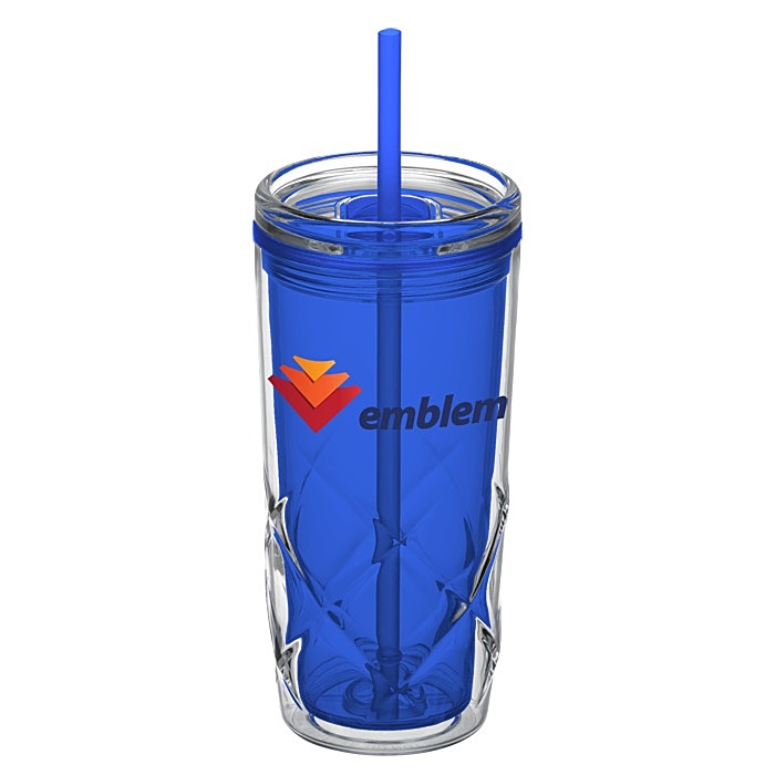 Custom Refresh Simplex Tumbler with Straw - 16 oz - Full Colour