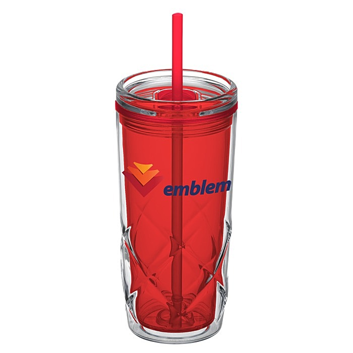 Custom Refresh Simplex Tumbler with Straw - 16 oz - Full Colour