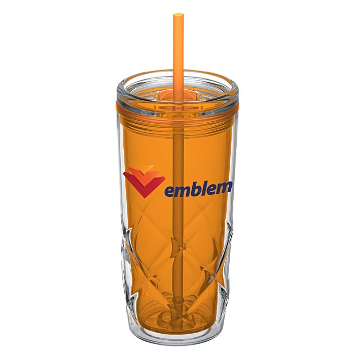 Custom Refresh Simplex Tumbler with Straw - 16 oz - Full Colour