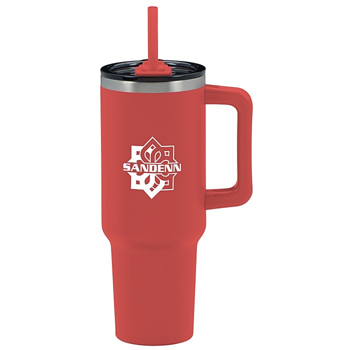 Custom Pinnacle Vacuum Mug with Straw - 40 ounces